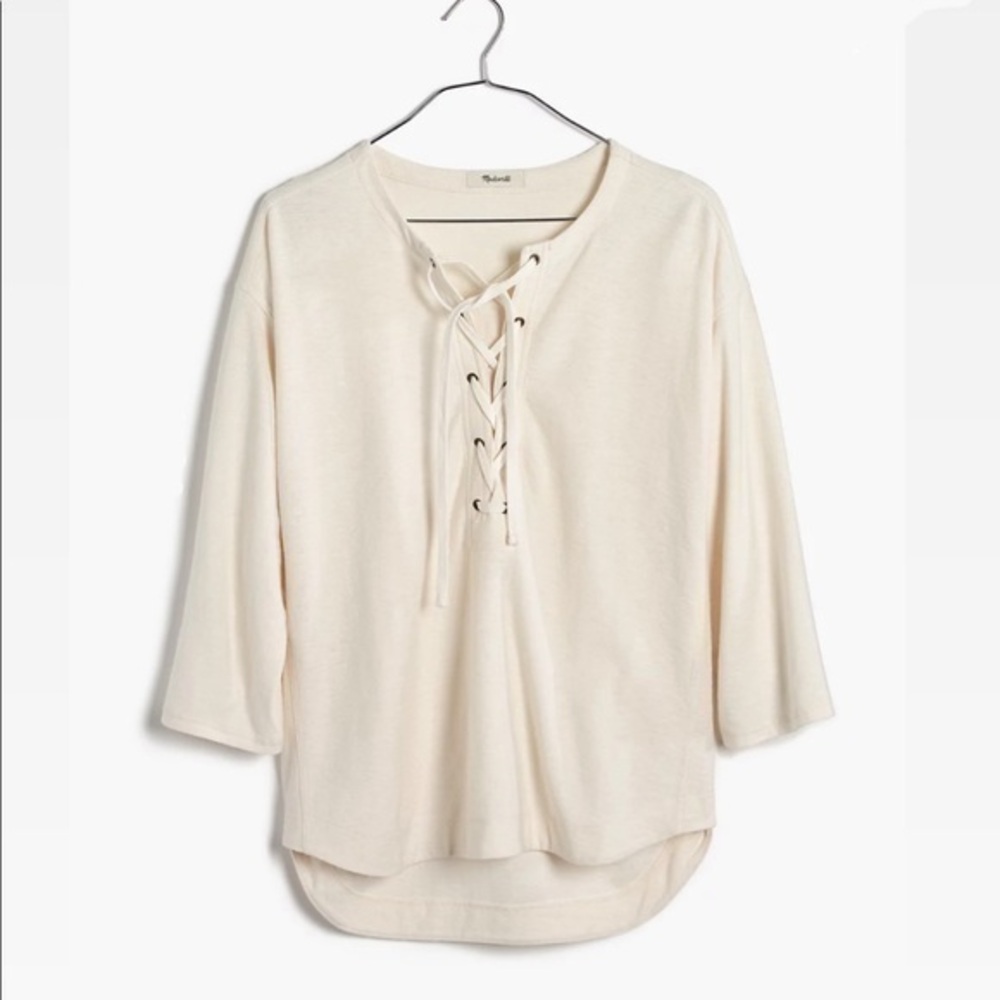 Madewell Libra Lace-Up Tee